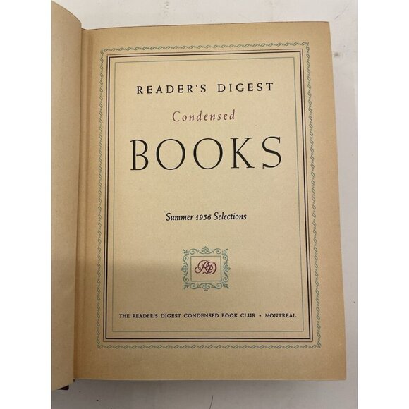 Readers Digest Condensed Books 1956 Summer Selections HC - Near Mint - Picture 4 of 10